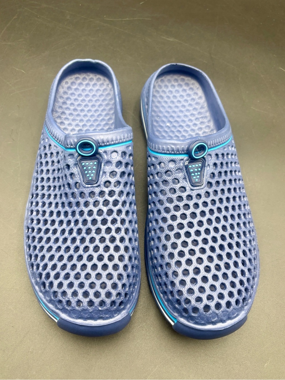 Starcrest Cool Comfort Clogs Navy Blue Men's Size 13 Acupressure Slides XX-407